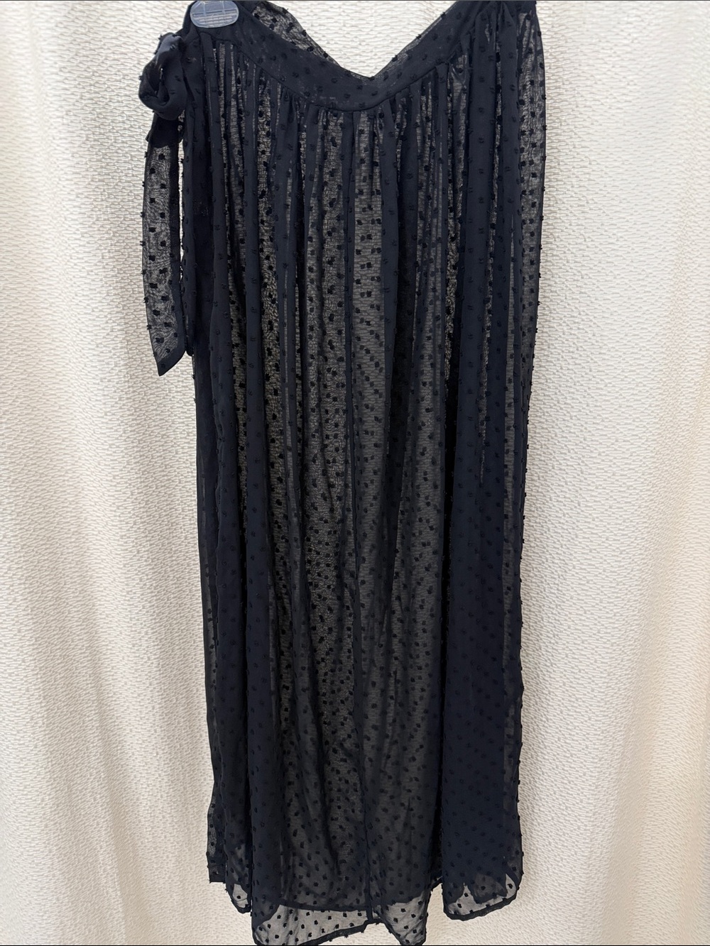 Black Swiss Dot Sheer Beach Cover-up